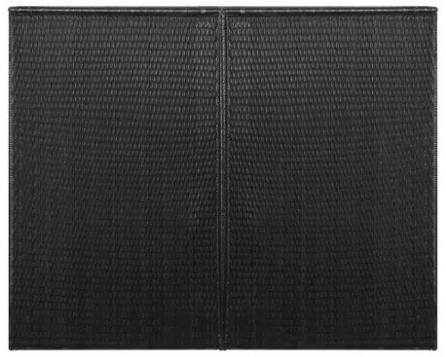 Copribidone Doppio per Spazzatura Nero 153x78x120 cm Polyrattan