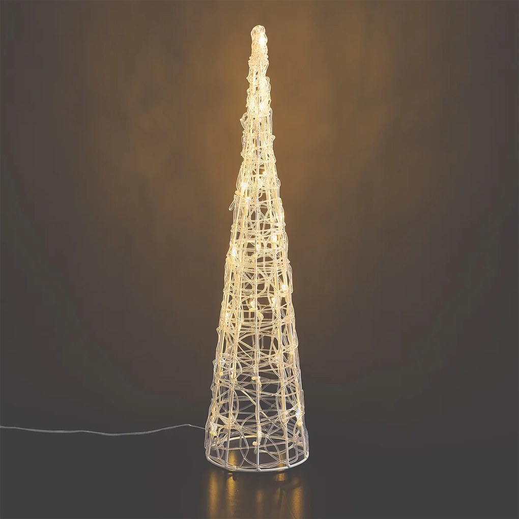 Albero di Natale trasparente 60 cm incl. LED IP44 - Coni