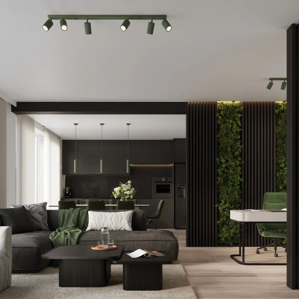 Plafoniera da soffitto 4xGU10 in Alluminio KARBON 4L