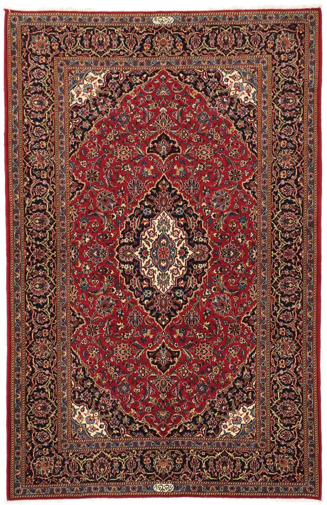 Kashan Tappeto persiano 220x150 (Iran) Annodato A Mano