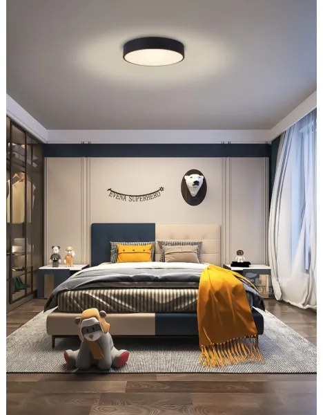 Immax NEO 07201L-Plafoniera LED dimmerabile RONDATE 28W/230V nero Tuya+RC