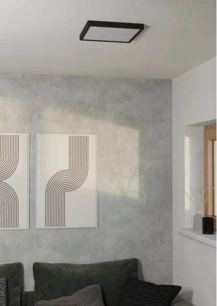 Eglo 901304-LED Plafoniera FUEVA LED/13W/230V 2700/4000/6500K 29x29cm nera