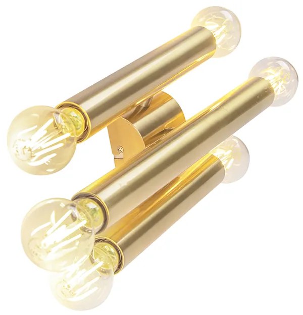 Lampada da parete vintage oro 6 luci - Tubi