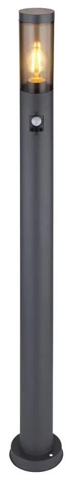 Globo 3159SAS - Lampada da esterno con sensore BOSTON 1xE27/15W/230V IP44 110 cm nero