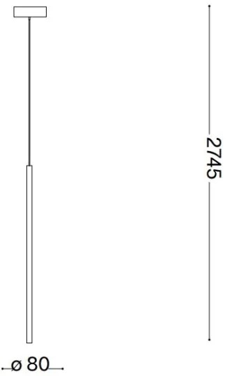 Ideal Lux - Lampadario LED a sospensione con filo FILO LED/3,5W/230V 3000K CRI 90 bianco