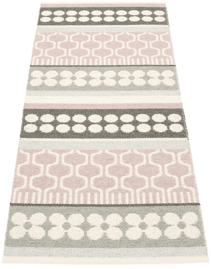 Passatoia da interno/esterno rosa chiaro/grigia 70x180 cm Asta Pale Rose – Pappelina
