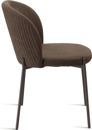 Sedia in tessuto Marrone con struttura in metallo MEGGIE 2 sedie