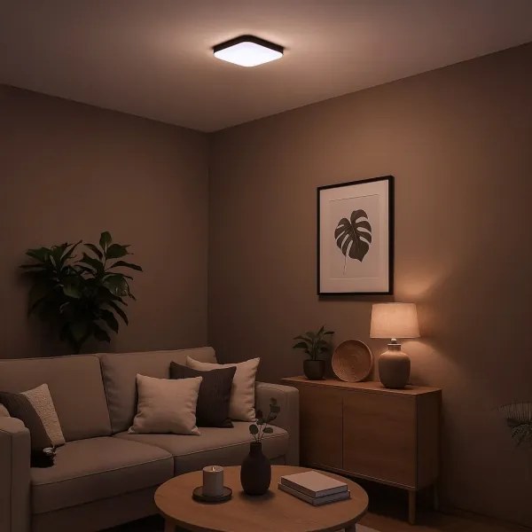 Plafoniera LED NEMO LED/11W/230V 26x26 cm nera