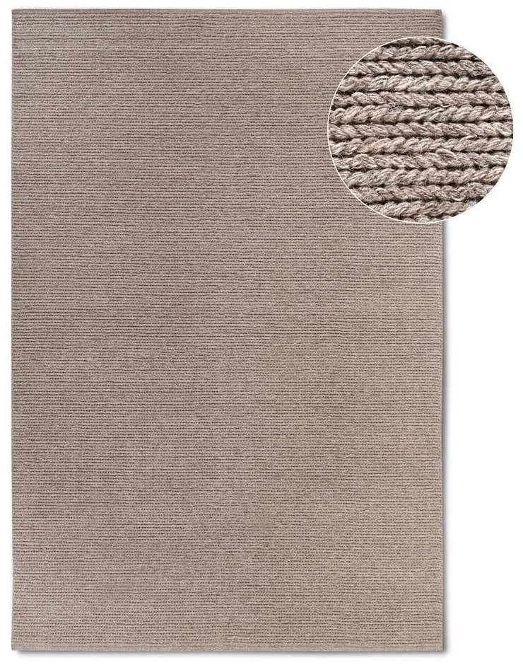 Tappeto marrone chiaro in lana intrecciata 60x90 cm Francois - Villeroy&amp;Boch