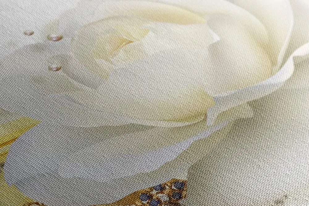 Stampa su tela – Rose di lusso con astrazione