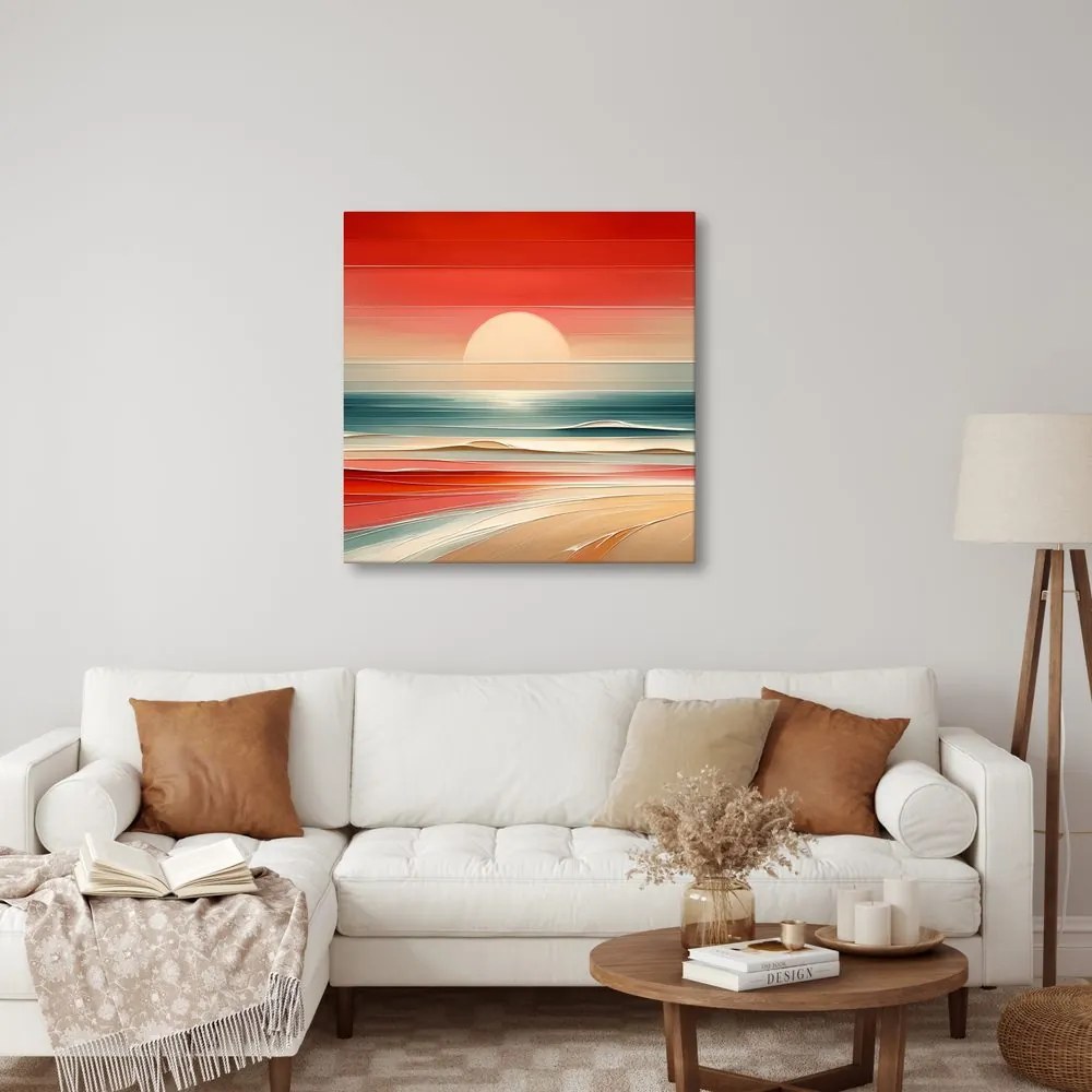 Quadro su tela – Mare e cielo in toni caldi