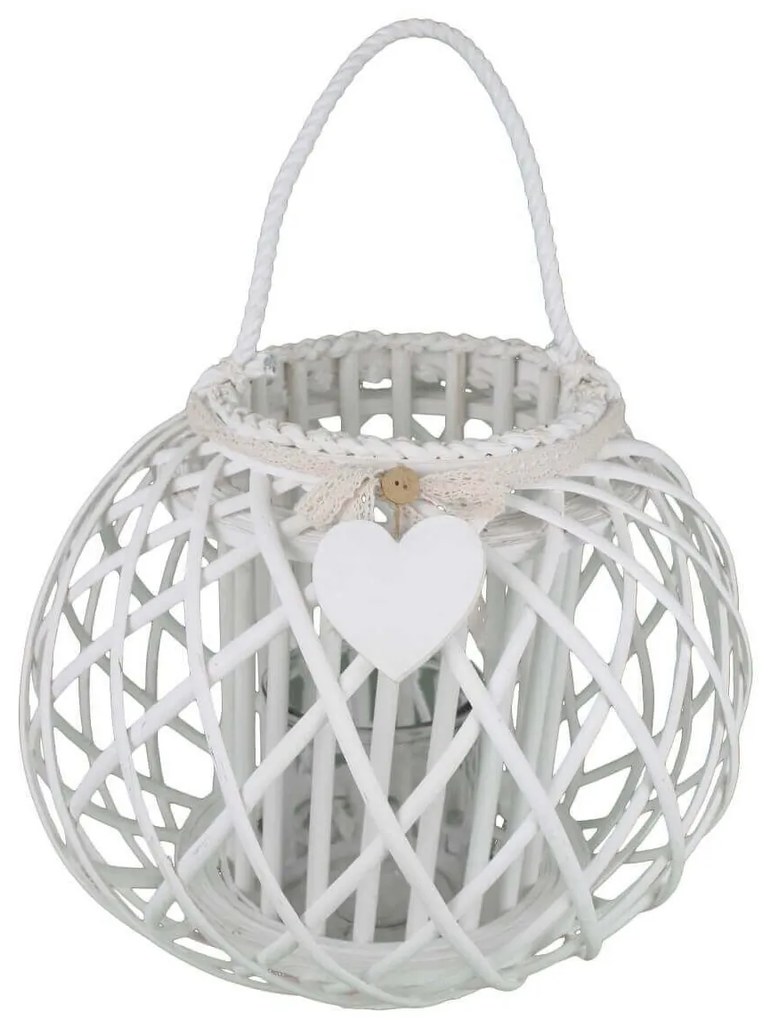 GISELE - lanterna in vimini tondo 20 x 40 cm