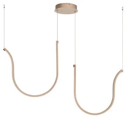 Lampada a sospensione ARQUA 2 Luci LED in metallo verniciato 102 cm ORO