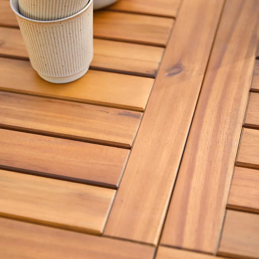 Tikamoon - Set di mobili da esterno ovale in legno di acacia Capri 6