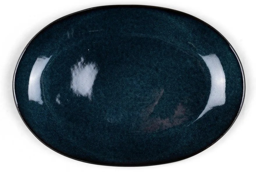 Piatto nero/blu in gres Gastro Dark Blue/Black – Bitz