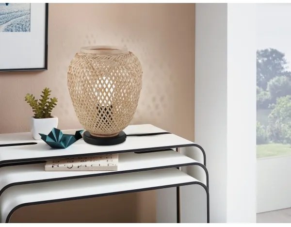 Eglo 55699 - Lampada da tavolo DEMBLEBY 1xE27/40W/230V beige