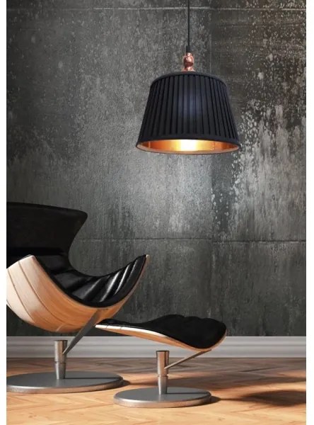 Lampadario a sospensione con filo AMORE 1xE27/60W/230V nero