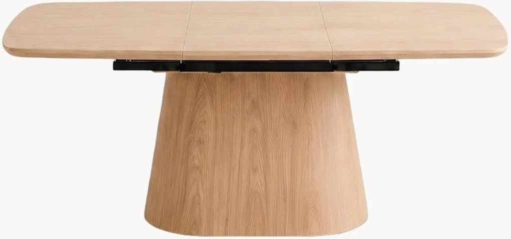 Tavolo allungabile ovale in legno di quercia Noémie, 160 - 200 x 90 cm