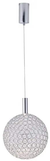 Lampadario LED a sospensione con filo LED/6,3W/230V 3000K cromo lucido diametro 25 cm