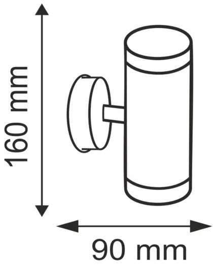 Applique da esterno OLIMP 1 2xGU10/35W acciaio inossidabile