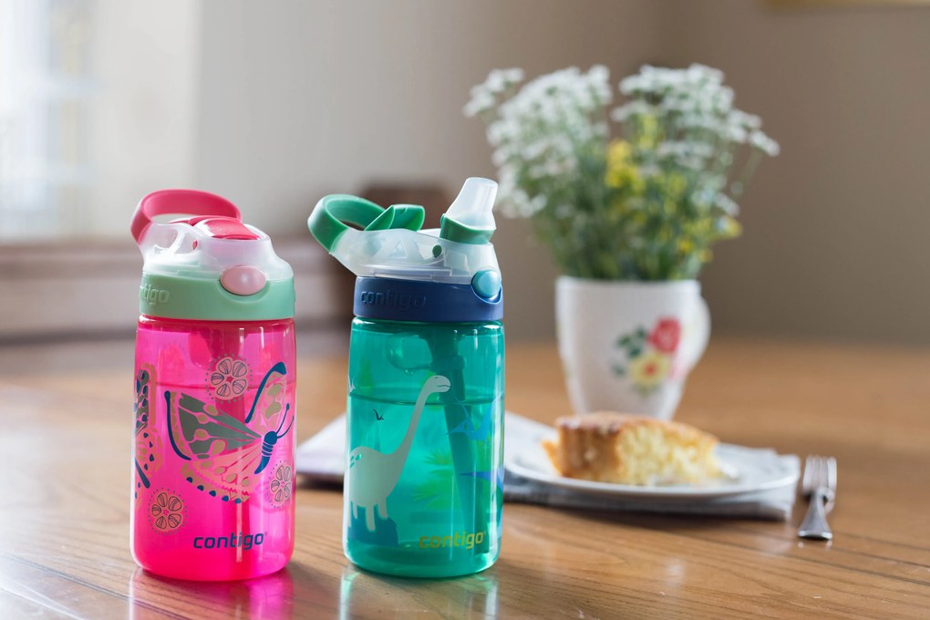 Borraccia idratante Contigo James 420 ml - rosa con gattino