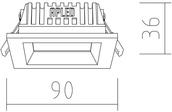 APLED - Lampada LED SQUARE WOODLINE LED/3W/230V 3000K 9x9 cm cenere legno solido