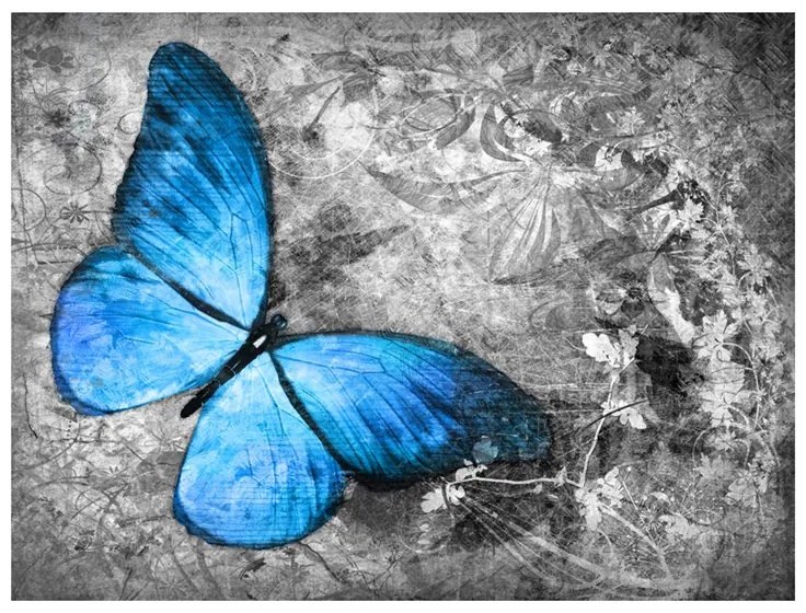 Fotomurale  Blue butterfly  Colore Blu, Dimensioni e Misure 200x154