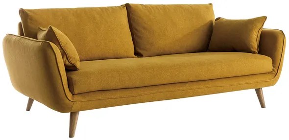 Divano scandinavo 3 posti giallo cumino CREEP