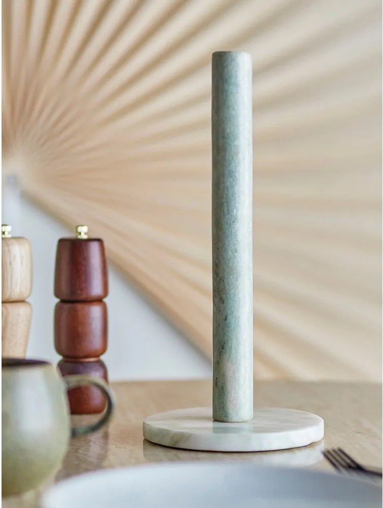 Portarotolo da cucina verticale verde chiaro in marmo ø 15 cm Emy – Bloomingville