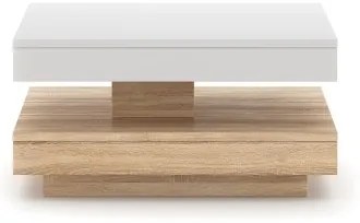 Tavolino da salotto TIMO bianco/rovere sonoma