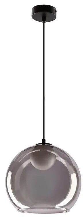 Lampadario a sospensione su cavo BRIN 1xG9/15W/230V nero fumé