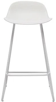 Set di 2 sgabelli da bar design bianchi ELLA