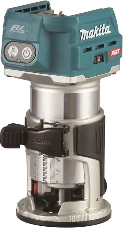 Makita Utensili - 40V AKU fresatrice combinata con accessori, senza batteria e caricabatterie RT001GZ17