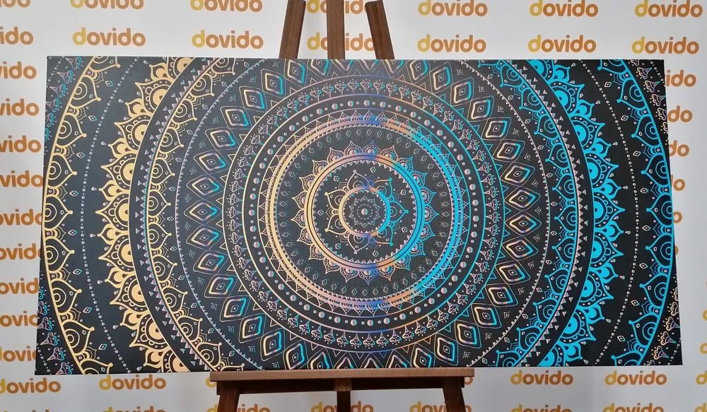 Stampa su tela – Mandala con motivo solare
