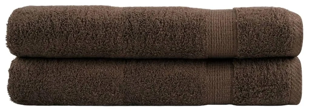 Asciugamani Per Sauna Solund 2 Pz Marroni 80x200cm 600gsm /