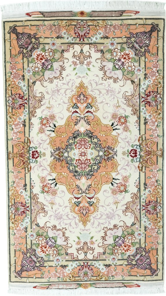 Tabriz Tappeto 80x130 Beige (Iran) Annodato A Mano