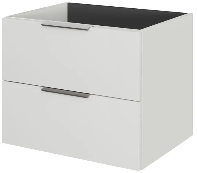 Mobile da bagno sospeso sotto lavabo L 59 x H 48 x P 45 cm bianco lucido, 2 cassetti PELIPAL Madeo