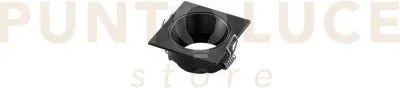 Incasso eleven nero quadrato in alluminio ip20 55x55mm 1 luce attac...