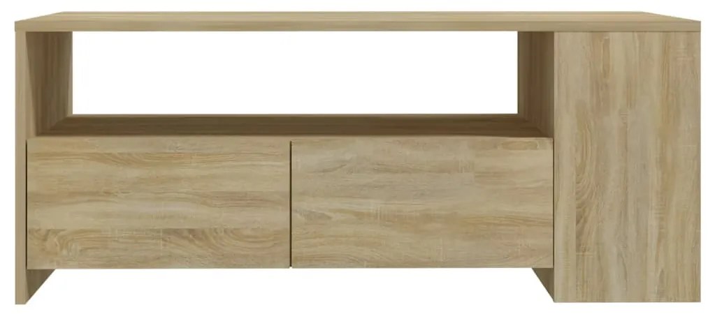 Tavolino da salotto rovere sonoma 102x55x42cm legno compensato