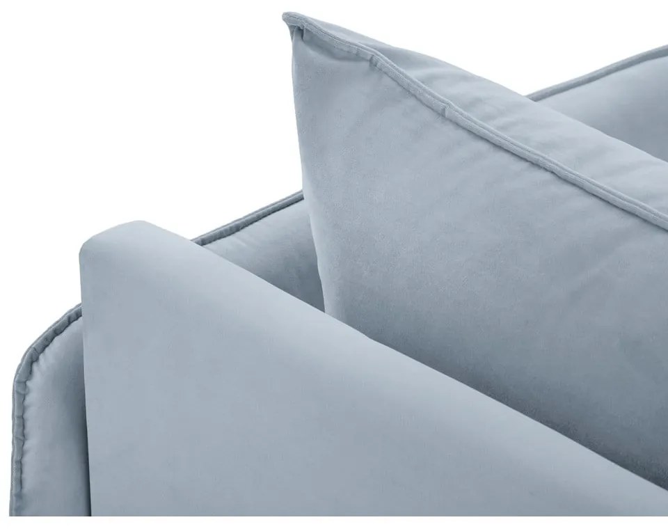 Poltrona in velluto azzurro (angolo destro) Vienna - Cosmopolitan Design