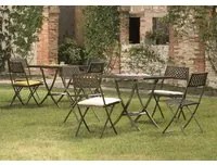 Tavolo da Giardino Pieghevole 80x80x75 cm in Acciaio RD Italia Hermes 80 Antracite