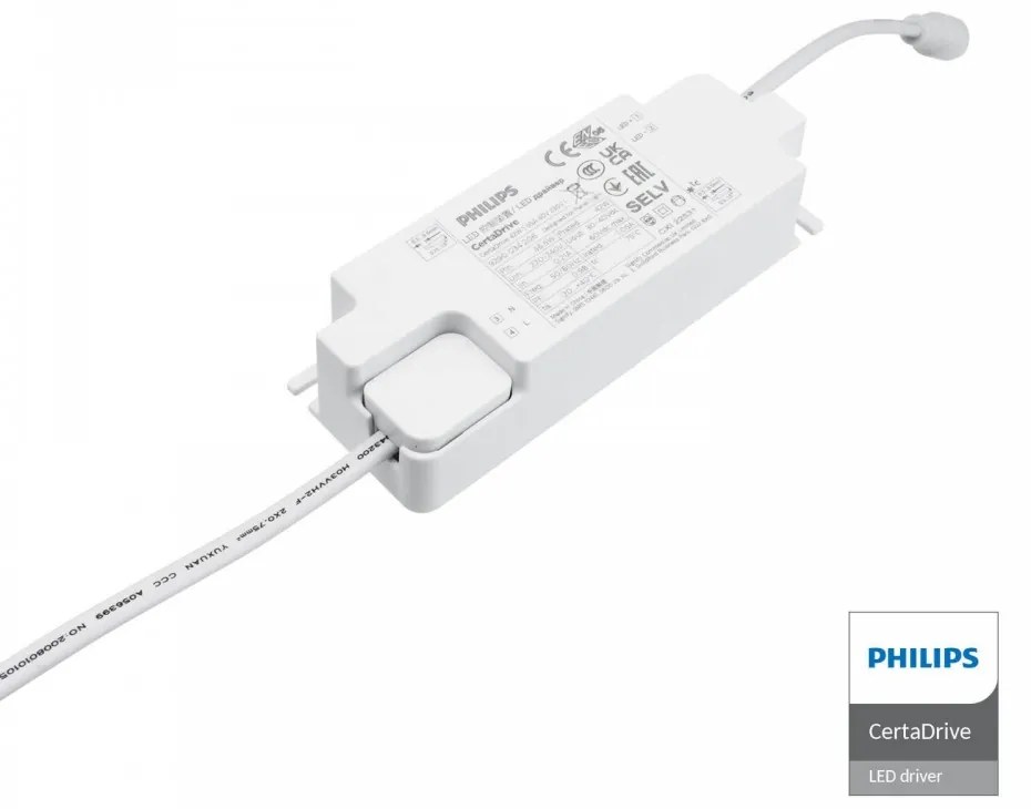 Plafoniera LED 120x30 28W, 36W, 42W CCT, CRI92 con driver Philips Colore Bianco Variabile CCT, Potenza 28W