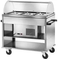 Carrello termico servizio inox ristorante hotel cm 124x72x126 RS0547