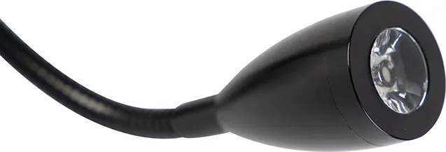 Lampada da Parete Nera con Braccio Flessibile e Paralume Arancione con Interno Dorato 18cm - Brescia Combi