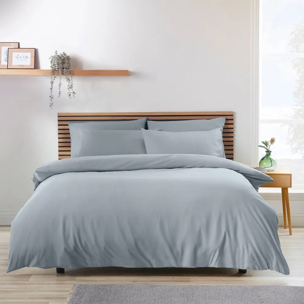 Biancheria da letto blu/grigia in microfibra per letto singolo 135x200 cm So Soft Easy Iron – Catherine Lansfield