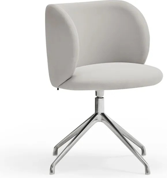 Sedia da pranzo grigio chiaro in imbottito Mogi – Teulat