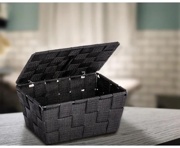 WENKO 22197100 - Cestino ADRIA 19x14 cm nero