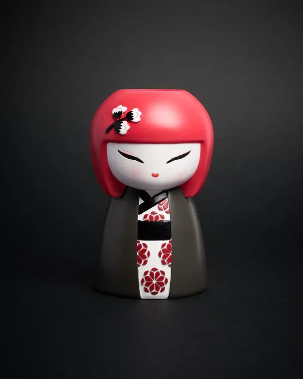 Blogo Design Vaso pop colorato Kokeshi Kimono h 15 cm