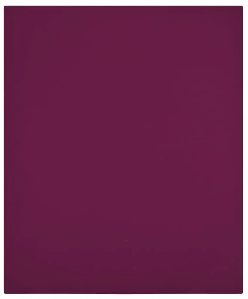 Lenzuola Con Angoli Jersey 2pz Bordò 90x200 Cm Cotone /