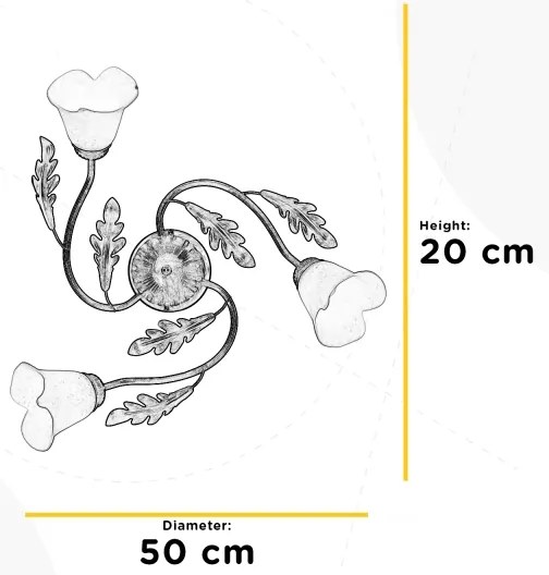 ONLI - Plafoniera QUERCIA 3xE14/6W/230V